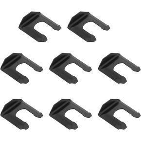 8PCS Metal Brake Line Clips U Shaped Parking Hose Retaining Clip Flex Hose Line Clips Replacement for Trucks Cars Vehicles Black