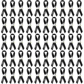 50Pcs Dove Funeral Ribbon Purple Memorial Ribbon, Funeral Ribbon Pins Classic Memorial Service Respect Meditation Ribbon Bow for Mourning Remembrance Day Event Favors