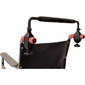 Greenmont'sEasyPushbar (TM) Ergonomic Handlebar Allows Caregiver to Stand Straighter with Less Stress and Strain on Hands, arms and Back.