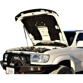 نظام رفع غطاء المحرك النهائي لسيارة Toyota 4Runner 1996-2002 - غطاء محرك السيارة يفتح بدون جهد حتى 8 بوصات فوق ارتفاع المخزون - مكونات سوداء لامعة عالية الجودة مصنوعة في الولايات المتحدة الأمريكية - مجموعة كاملة