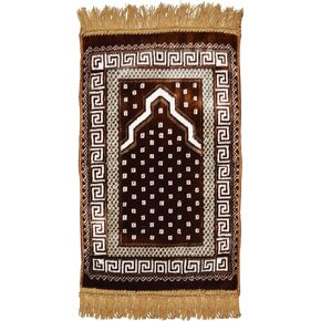 Prayer Rug Childrens Muslim Carpet Mat Islamic Salat Small Kids Janamaz Sajda Sajadah Namaz Small Child Toddler Mosque Mini Praying Gebetsteppich Musallah Salah Ramadan (Light Brown) in Saudi Arabia
