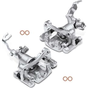 A-Premium Disc Brake Caliper Assembly with Bracket Compatible with Select Nissan and Infiniti Models - Sentra 2000-2001, G20 1999-2001, L4 2.0L - Rear Driver and Passenger Side, 2-PC Set