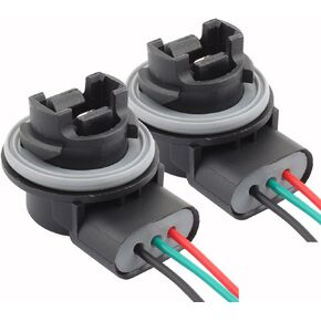 TOMALL 3157 T25 Bulb Sockets Female Adapter for Automotive Light Bulbs Brake Light(Pack of 2) 2 tabs