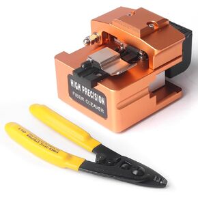 SWANSOFT Fiber Cleaver,Fiber Splicer,16 Cutting Points & 36000 Cleaves Optic Cutter Cleaver Fiber 3 in 1 Fiber Holder and 3 Gauge Wire Stripper for 0.25mm 0.9mm 3.0mm Fiber Optic Cleaver