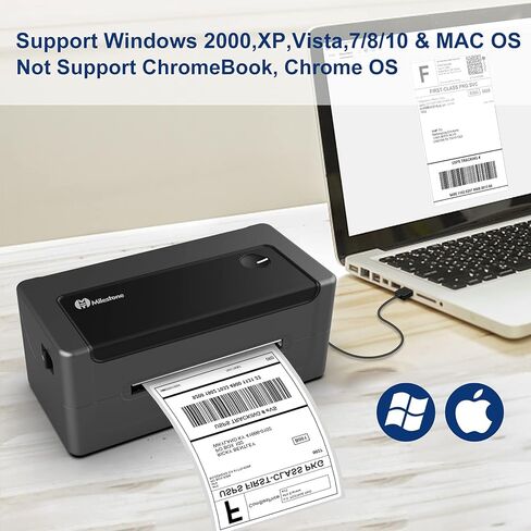 Thermal Label Printer 4x6 Shipping Label Maker Printer for Small Business Support Windows&Mac and Widely Used for Amazon, Ebay, Shopify, Etsy, USPS in Kuwait