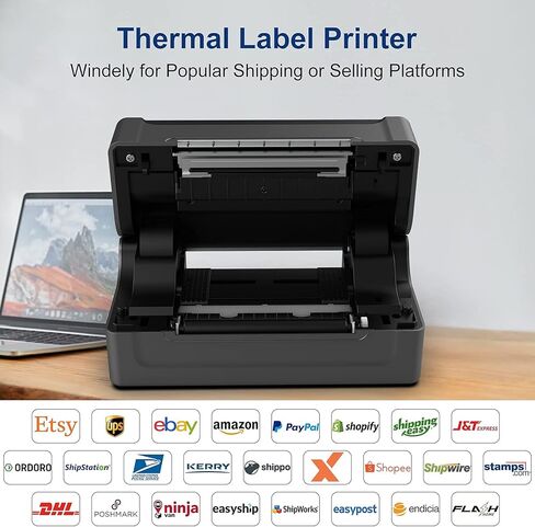 Thermal Label Printer 4x6 Shipping Label Maker Printer for Small Business Support Windows&Mac and Widely Used for Amazon, Ebay, Shopify, Etsy, USPS in Kuwait