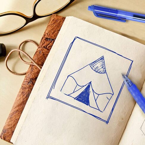 أقلام جل زرقاء من AIHAO، نقطة متوسطة 0.7 مم، حبر أزرق، قلم حبر جل بكرة دوارة قابل للسحب للكتابة السلسة، اليومية، المخطط، 12 عبوة in Kuwait