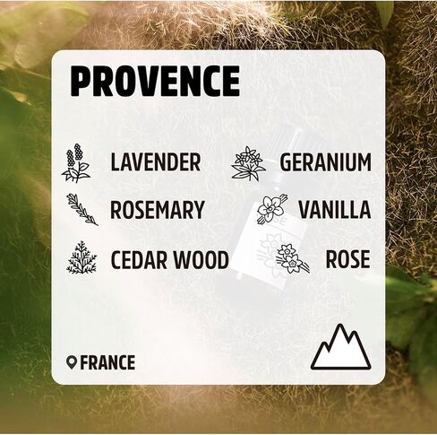 Essential Oils Set Provence Series Set of 6 100% Pure Oils kit - Lavender, Cedarwood, Rosemary, Geranium, Rose, Vanilla 10ML Suitable for Candle Making, Fresh fragrances and Diffuser in Saudi Arabia