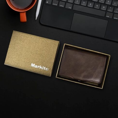 Markito Push button wallet, quick access wallet, mens pop up wallet, pop up wallet for men, mens smart wallet (Gray) in Saudi Arabia