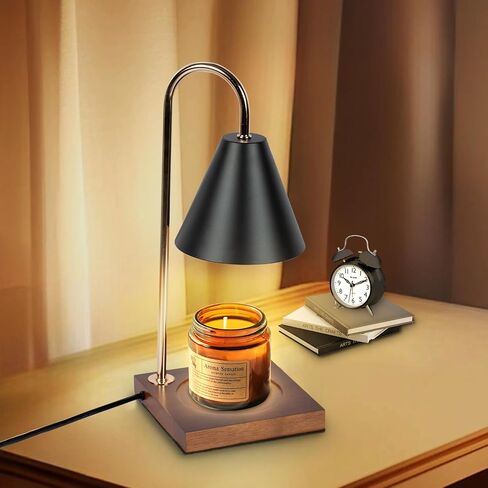 Candle Warmer Lamp,Black Electric Candle Lamp Warme,Dimmable Candle Melter Warmer for Scented Wax with 2 Bulbs,Candle Sets for Women Gift,Gift New Home Bedroom Decor,Lamp Candle Warmer for Jar Candles in Saudi Arabia