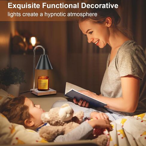 Candle Warmer Lamp,Black Electric Candle Lamp Warme,Dimmable Candle Melter Warmer for Scented Wax with 2 Bulbs,Candle Sets for Women Gift,Gift New Home Bedroom Decor,Lamp Candle Warmer for Jar Candles in Saudi Arabia