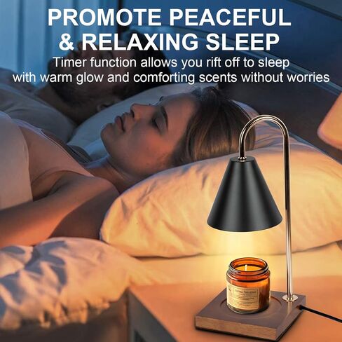Candle Warmer Lamp,Black Electric Candle Lamp Warme,Dimmable Candle Melter Warmer for Scented Wax with 2 Bulbs,Candle Sets for Women Gift,Gift New Home Bedroom Decor,Lamp Candle Warmer for Jar Candles in Saudi Arabia