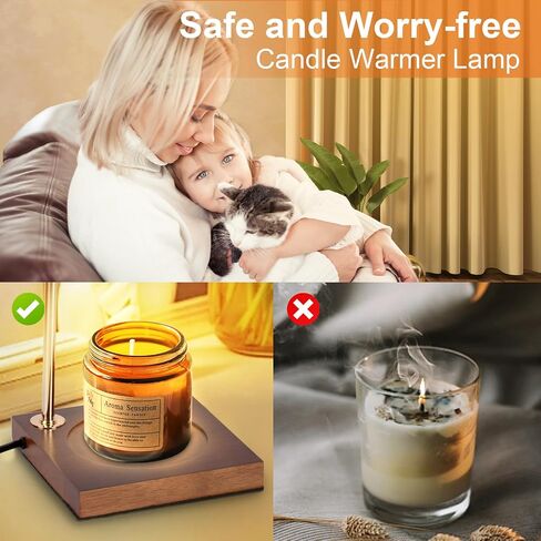Candle Warmer Lamp,Black Electric Candle Lamp Warme,Dimmable Candle Melter Warmer for Scented Wax with 2 Bulbs,Candle Sets for Women Gift,Gift New Home Bedroom Decor,Lamp Candle Warmer for Jar Candles in Saudi Arabia