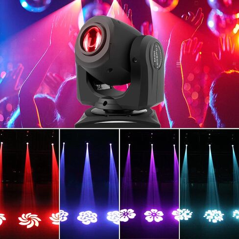 LED Stage Lights Moving Head Lights 8 Gobos 8 Colors 11 Channels 50W Spotlights DMX 512 with Sound Activated for Wedding DJ Party Stage Lighting in Saudi Arabia