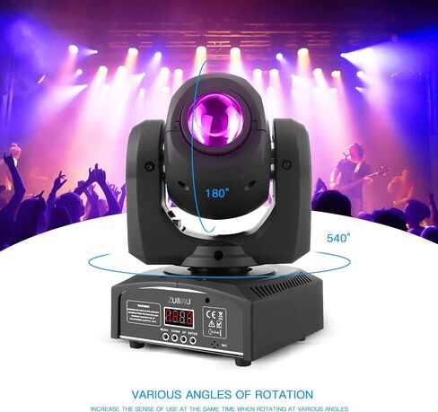 LED Stage Lights Moving Head Lights 8 Gobos 8 Colors 11 Channels 50W Spotlights DMX 512 with Sound Activated for Wedding DJ Party Stage Lighting in Saudi Arabia