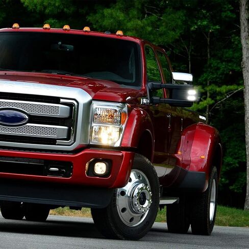 2x LED Side Mirror Light Marker Compatible with 2008 to 2016 Ford F250 F350 F450 F550 Super Duty Turn Signal，7C3Z-13776-A 7C3Z-13776-B 7C3Z13776A 7C3Z13776B (Smoked Lens White Light) in Saudi Arabia