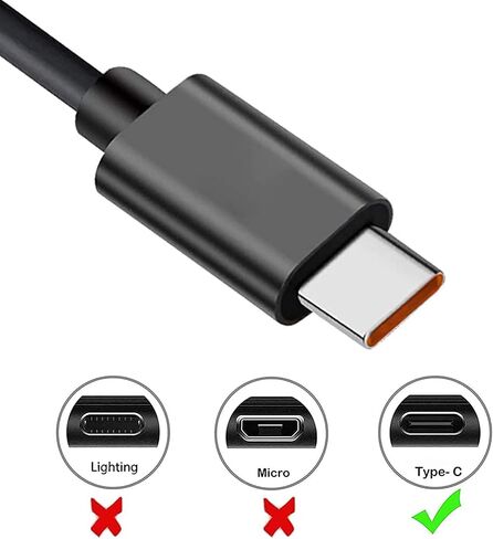 سلك شحن سريع لمكبر الصوت JBL Charge 4، Charge 5 JBL Flip 5 JBL Pulse 4 Clip 4 سماعة بلوتوث لاسلكية نوع C in Kuwait