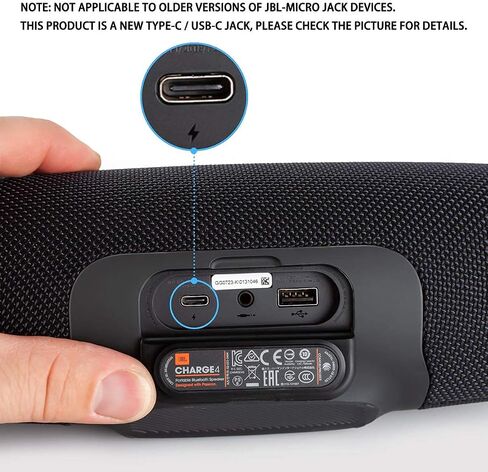 سلك شحن سريع لمكبر الصوت JBL Charge 4، Charge 5 JBL Flip 5 JBL Pulse 4 Clip 4 سماعة بلوتوث لاسلكية نوع C in Kuwait