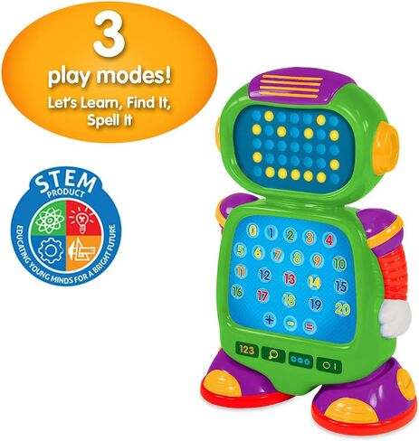 رحلة التعلم: اللمس والتعلم - NumberBot - لعبة روبوت الرياضيات التفاعلية STEM لمرحلة ما قبل المدرسة - ألعاب إلكترونية للأطفال وهدايا للأولاد والبنات من سن 3 سنوات فما فوق in Kuwait