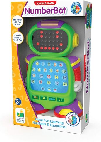 رحلة التعلم: اللمس والتعلم - NumberBot - لعبة روبوت الرياضيات التفاعلية STEM لمرحلة ما قبل المدرسة - ألعاب إلكترونية للأطفال وهدايا للأولاد والبنات من سن 3 سنوات فما فوق in Kuwait