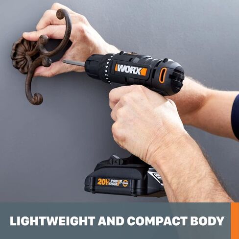 Worx 20V 3/8" Cordless Drill with 84pc Accessory Kit, Variable 2-Speed Drill Set 265 In-Lbs Torque 20+1 Clutch, Lightweight Compact Drill Driver 3/8-Inch Keyless Chuck – Battery & Charger Included in Saudi Arabia