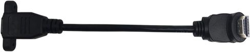 CERRXIAN 15cm 6inch High Speed HDMI 2.0 Down Angle HDMI Male to Female Extension Cable with Screw Hole Panel Mount Support 4K 60Hz Resolution for Blu Ray Player, 3D TV, Roku, Xbox360 (Black) (D) in Saudi Arabia