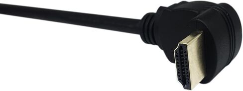CERRXIAN 15cm 6inch High Speed HDMI 2.0 Down Angle HDMI Male to Female Extension Cable with Screw Hole Panel Mount Support 4K 60Hz Resolution for Blu Ray Player, 3D TV, Roku, Xbox360 (Black) (D) in Saudi Arabia