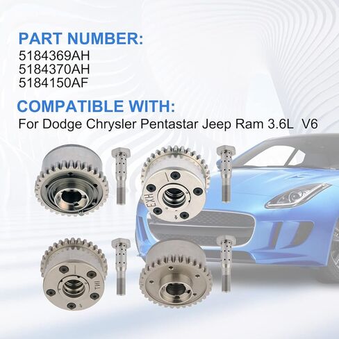 8 قطعة VVT والعتاد والزيت مجموعة صمامات التحكم 5184369AH 5184369AF 5184369AG 5184370AH 5184150AF يناسب Pentastar كرايسلر المنتقم شاحن شيروكي رانجلر رام 3.6L V6 in Saudi Arabia