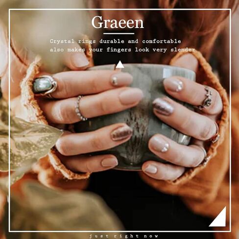 مجموعة خواتم المفصل الذهبية من Graeen خاتم فراشة قابل للتكديس كريستال منتصف الإصبع خاتم مفتوح للنساء والفتيات (عبوة من 7) in Kuwait