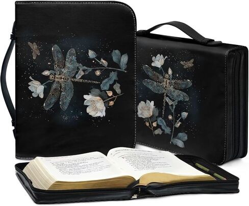 3D Horse Print Bible Cover Case for Women Girls Pu Leather Bible Tote Scripture Bag Book Protective Bible Carrying Carrier Church Religious Journaling Organizer in Kuwait