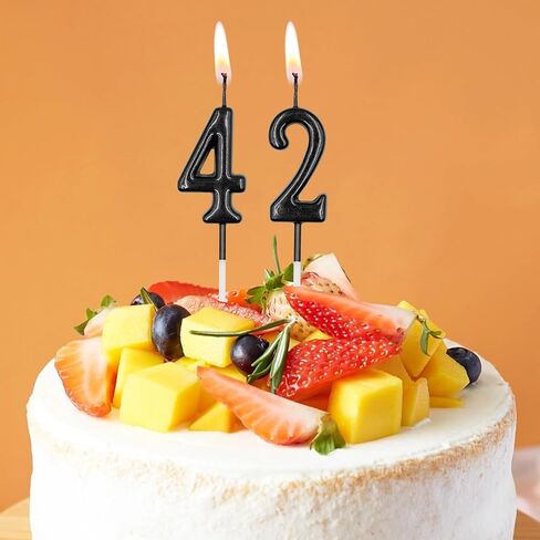 85th & 58th Birthday Candles, Champagne Gold Number 85 58 Candle for Cake, Happy Birthday Cake Topper Decoration for Birthday Anniversary Celebration Party Supplies in Saudi Arabia