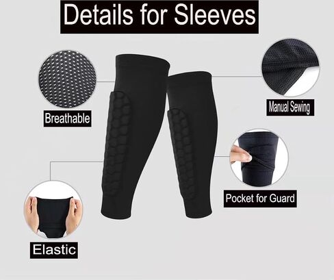 Calf Compression Soccer Shin Guards Sleeves for Men- Leg Sleeve in Saudi Arabia