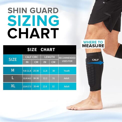 Calf Compression Soccer Shin Guards Sleeves for Men- Leg Sleeve in Saudi Arabia