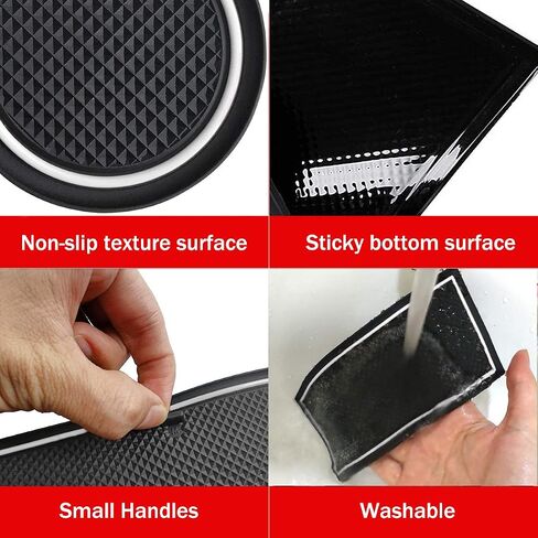 Auovo 20pcs Anti Dust Mats for 2022 2020 2021 Honda CR-V/CRV Accessories Premium Custom Non-Slip Car Cup Holder Inserts, Center Console Liner, Door Pocket Liners Interior(Black Trim) in Saudi Arabia