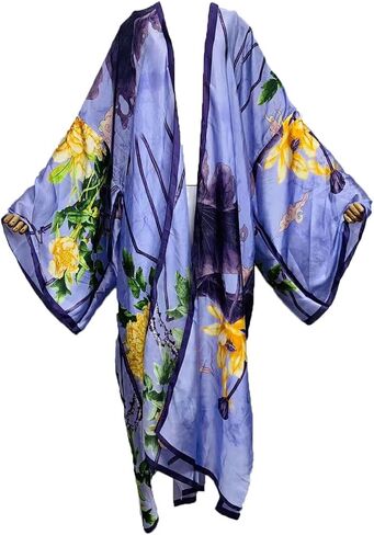 Summer Women Bikini Sweet Cardigan Stitch Cocktail sexcy African Holiday Maxi Batwing Sleeve Silk Feeling Robe Kaftan in Saudi Arabia