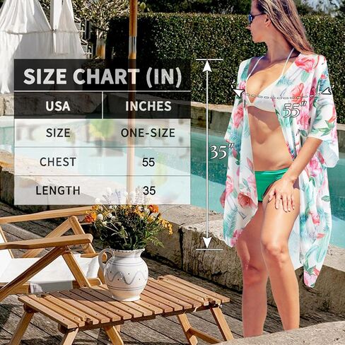 Swimsuit Coverup for Women, Beach Swimwear Kimono Cardigan, Bikini Bathing Suit, Floral Resort Wear in Saudi Arabia