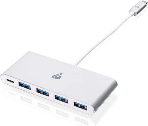 IOGEAR Powered 4 Port USB 3.0 Hub - 1 USB 3.0 In - 4 USB 3.0 Out - 5Gbps Data Transfer Rate - Compatible with Mac and Win - Aluminum Housing - GUH304P in Saudi Arabia