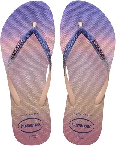 صندل نسائي من Havaianas بتصميم متدرج نحيف Sunset Flip Flop، وردي باليه، 6 in Saudi Arabia