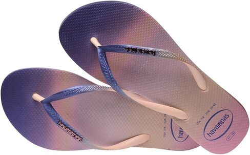 صندل نسائي من Havaianas بتصميم متدرج نحيف Sunset Flip Flop، وردي باليه، 6 in Saudi Arabia