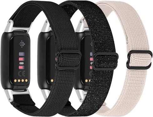 Elastic Bands Compatible with Fitbit Luxe Band Replacement Strap For Women Man Large Small Fabric Breathable Loop Pattern Wristbands in Saudi Arabia