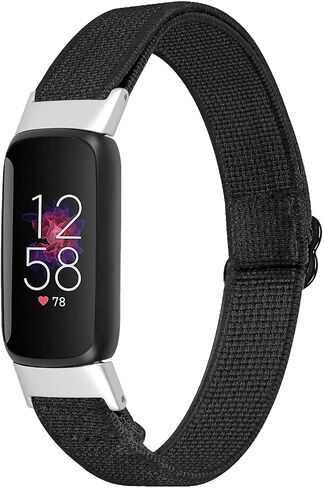 Elastic Bands Compatible with Fitbit Luxe Band Replacement Strap For Women Man Large Small Fabric Breathable Loop Pattern Wristbands in Saudi Arabia