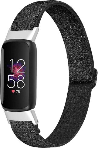 Elastic Bands Compatible with Fitbit Luxe Band Replacement Strap For Women Man Large Small Fabric Breathable Loop Pattern Wristbands in Saudi Arabia