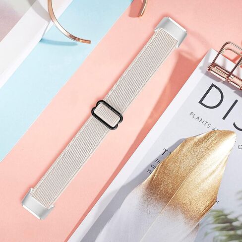 Elastic Bands Compatible with Fitbit Luxe Band Replacement Strap For Women Man Large Small Fabric Breathable Loop Pattern Wristbands in Saudi Arabia