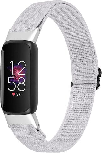 Elastic Bands Compatible with Fitbit Luxe Band Replacement Strap For Women Man Large Small Fabric Breathable Loop Pattern Wristbands in Saudi Arabia