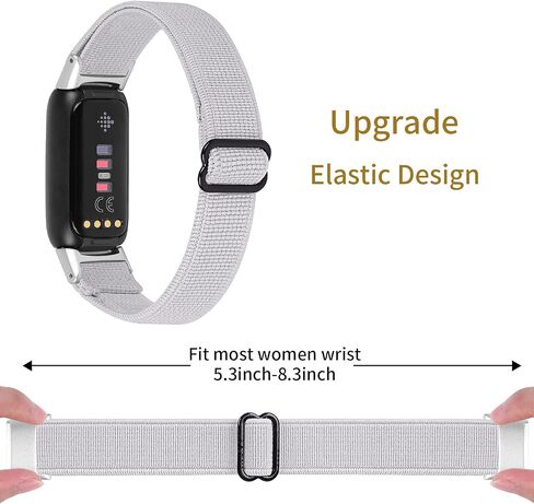 Elastic Bands Compatible with Fitbit Luxe Band Replacement Strap For Women Man Large Small Fabric Breathable Loop Pattern Wristbands in Saudi Arabia