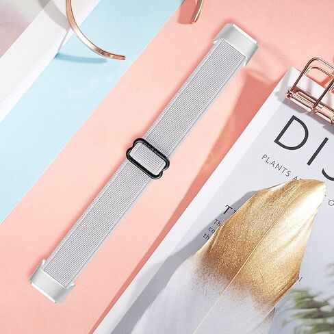 Elastic Bands Compatible with Fitbit Luxe Band Replacement Strap For Women Man Large Small Fabric Breathable Loop Pattern Wristbands in Saudi Arabia