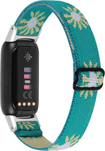 Elastic Bands Compatible with Fitbit Luxe Band Replacement Strap For Women Man Large Small Fabric Breathable Loop Pattern Wristbands in Saudi Arabia