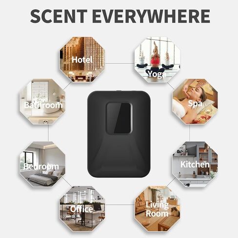 Smart Scent Air Machine, 130ml/500 Sq.Ft Waterless Oil Diffuser for Home with Cold Air Diffusion Tech, Hotel Collection Diffuser, Scent Diffuser for Essential Oils for Small Room, Office in Saudi Arabia
