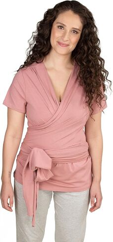 Bravado Designs Women's Skin to Skin Wrap Nursing Top, Short Sleeve Top for Baby Wearing in Saudi Arabia