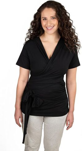 Bravado Designs Women's Skin to Skin Wrap Nursing Top, Short Sleeve Top for Baby Wearing in Saudi Arabia